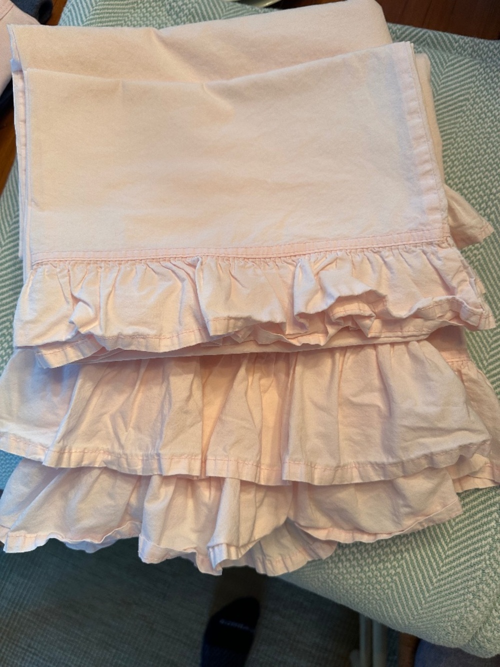 Vintage Simply Shabby Chic Full Flat Sheet with Matching Pillow Cases